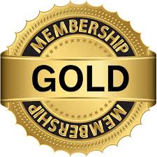 Gold membership badge